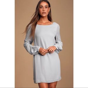 Lulu’s Status Update Gray Shift Dress